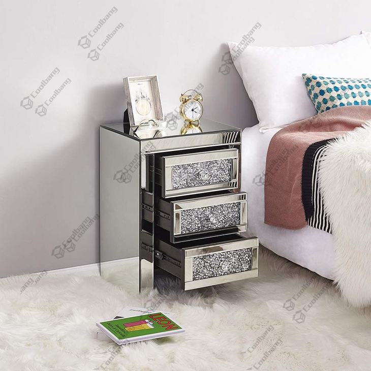 Coolbang Mirrored Bedside Table/Nightstand 床头柜