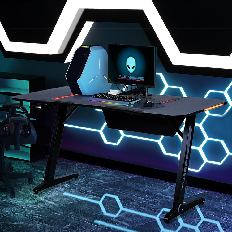 游戏桌电子竞技电脑桌带灯光电竞桌gaming desk