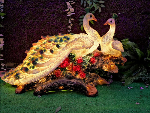 动物造型孔雀落地灯