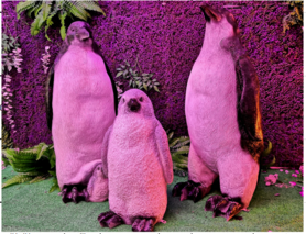 动物造型企鹅一家落地灯