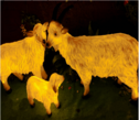动物造型山羊组合落地灯