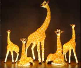 动物造型长颈鹿落地灯