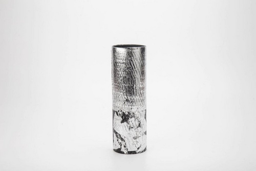 大漆银箔花器