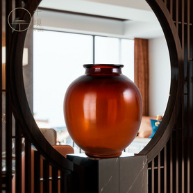 十境OTlife 琉璃梅瓶新中式家居客厅酒店样板间软装装饰摆件