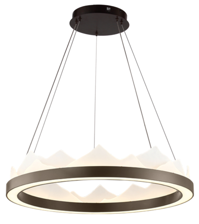 现代中式山水吊灯G1576H圆形打砂版