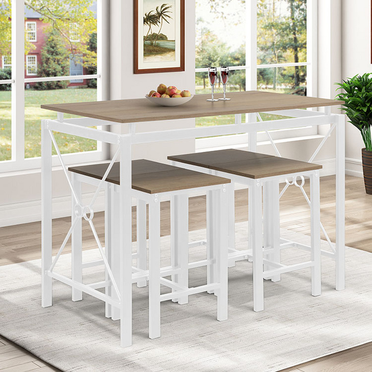 家用吃饭桌子快餐桌椅组合4人6小户型长方形饭店一桌四椅简约现代