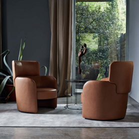 Ditre意大利进口沙发CLAIRE扶手椅天然皮轻奢现代简约客厅北欧