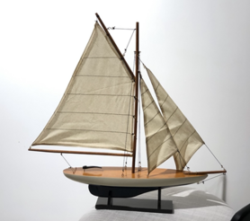 AM荷兰进口办公室复古礼品摆件 手工木质帆船模型经典款单只