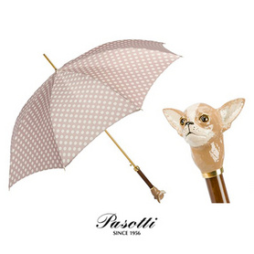 Pasotti意大利手工晴雨伞双层伞布礼品葩莎帝 创意 彩绘小狗款