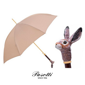 Pasotti意大利手工晴雨伞双层伞布礼品葩莎帝创意直柄兔子款