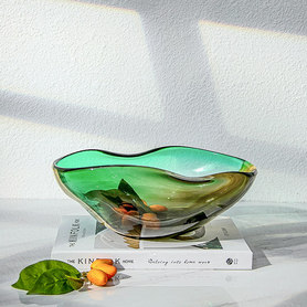 现代简约莫妮卡玻璃水果盆摆件