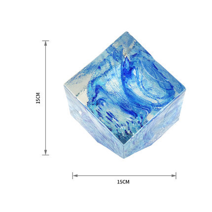 现代简约轻奢水晶立方体摆件