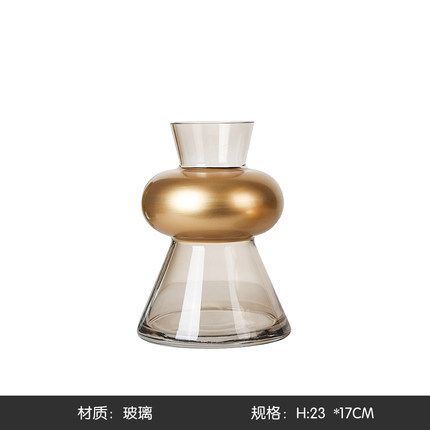 现代新中式黑色扭曲陶瓷花瓶玄关摆件