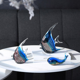 创意水晶琉璃鱼小摆件家居饰品