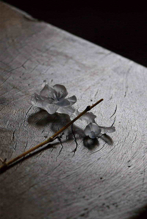 琉璃茶枕梅花搁-灰色