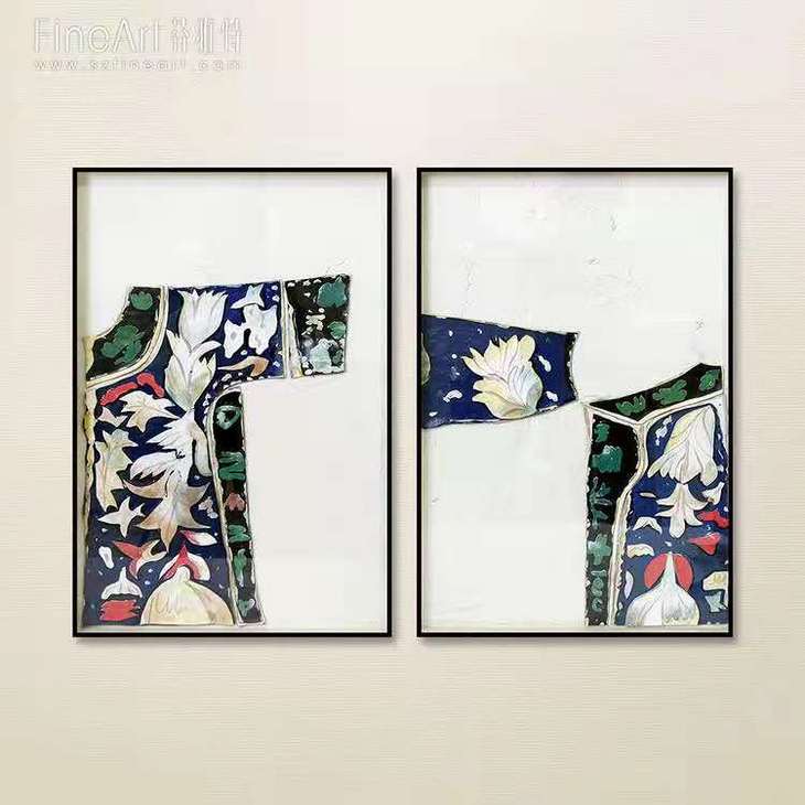 锦绣华服装置画