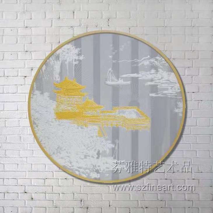 亭台楼阁装置画