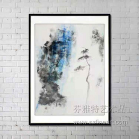 墨竹装置画