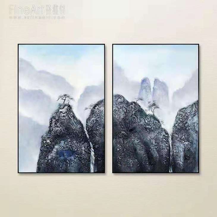 高山深涧装置画