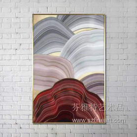 山与湖装置画