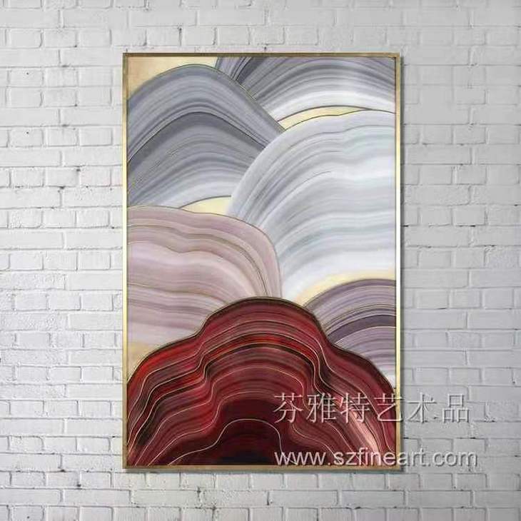 山与湖装置画