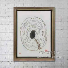 纸艺山水装置画