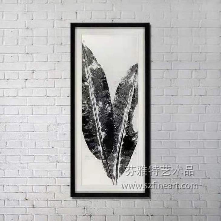 雨打芭蕉装置画