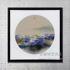 远山近水装置画