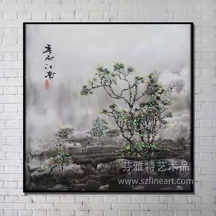 春雨江南装置画