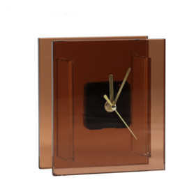 茶色玻璃+石英机芯时钟
