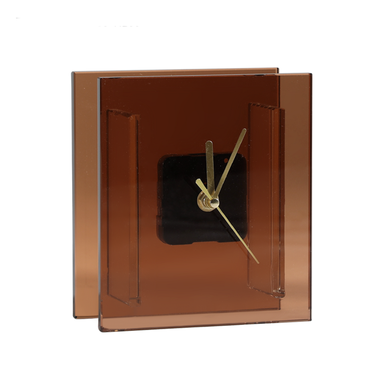茶色玻璃+石英机芯时钟