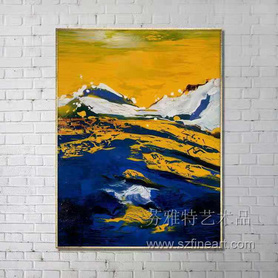 秀美峰峦装置画