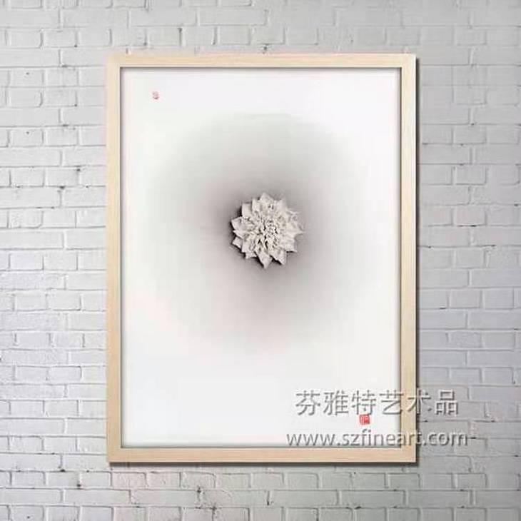 一花一世界一叶一菩提装置画