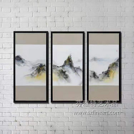 远山近水装置画
