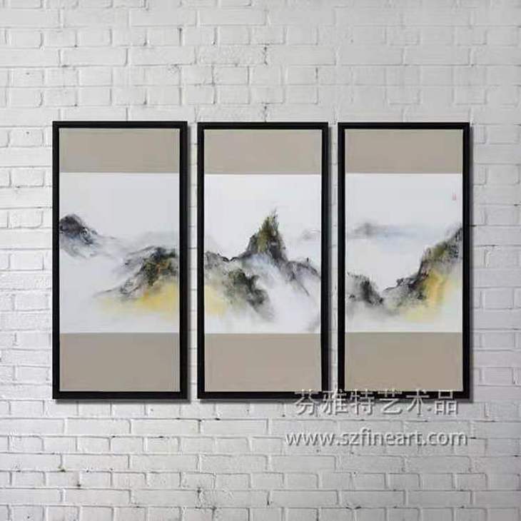 远山近水装置画