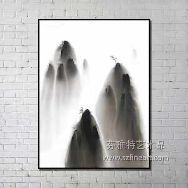 云山雾松装置画
