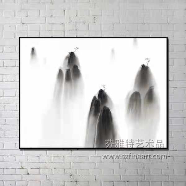 云山雾松装置画