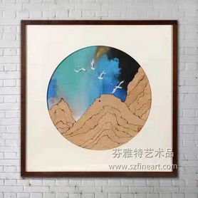 山中倩影裝置畫