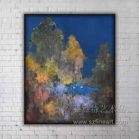 清秀风景装置画