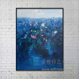 蓝色晨曲装置画