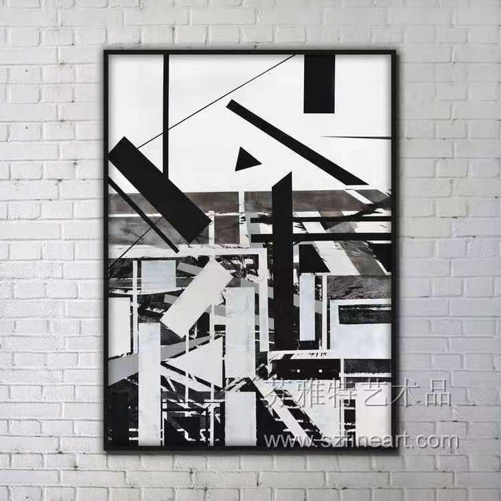 黑白空间装置画