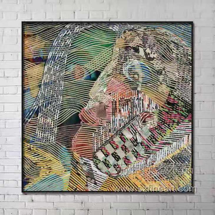 画家与情人装置画