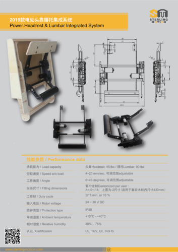 2019款電動(dòng)頭靠腰托集成系統(tǒng)（Power Headrest & Lumbar Integrated System）