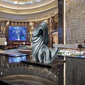 售楼部摆件大型落地酒店大堂走廊电梯厅装饰品艺术玻璃钢雕塑定制