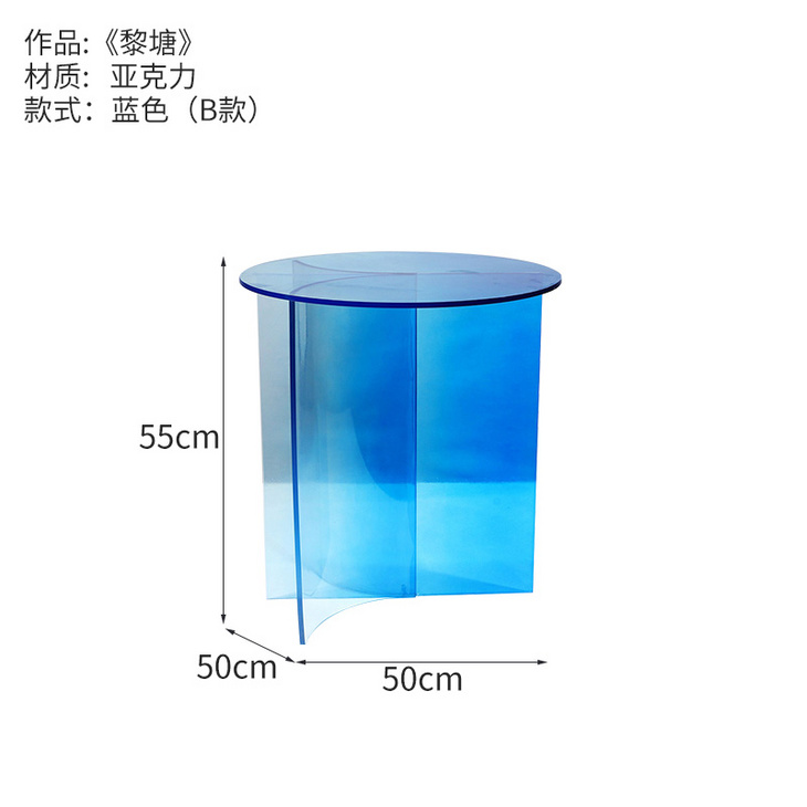 售楼部雕塑样板房玄关别墅装饰品亚克力创意客厅设计师款桌子小众