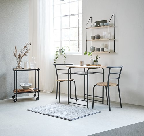 餐厅家具/情侣桌椅/餐桌椅 套装 一桌两椅