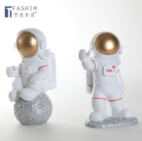跨境北欧创意宇航员模型摆件树脂插花花器桌面饰品太空人摆件
