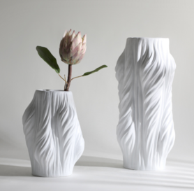 现代简约创意白色树脂花瓶摆设 极简家居新房装饰插干花花器摆件