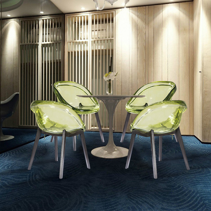 商业酒店个性椅子进口透明树脂雕塑水晶凳子售楼处样板房软装饰品
