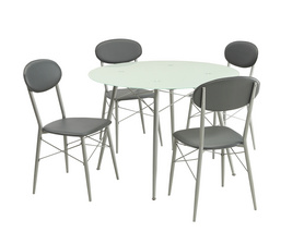 现代简易餐桌椅 餐厅家具 套装 一桌四椅
